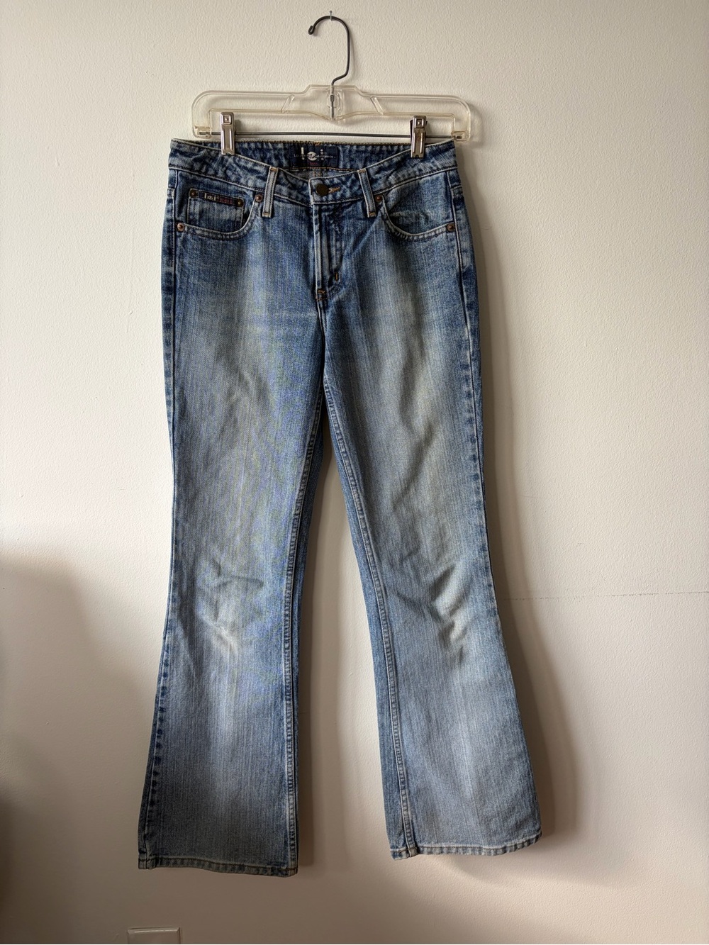 Vintage Y2K LEI 100% Cotton Low Rise Flare Jeans Size 5 W29 L31 Mexico